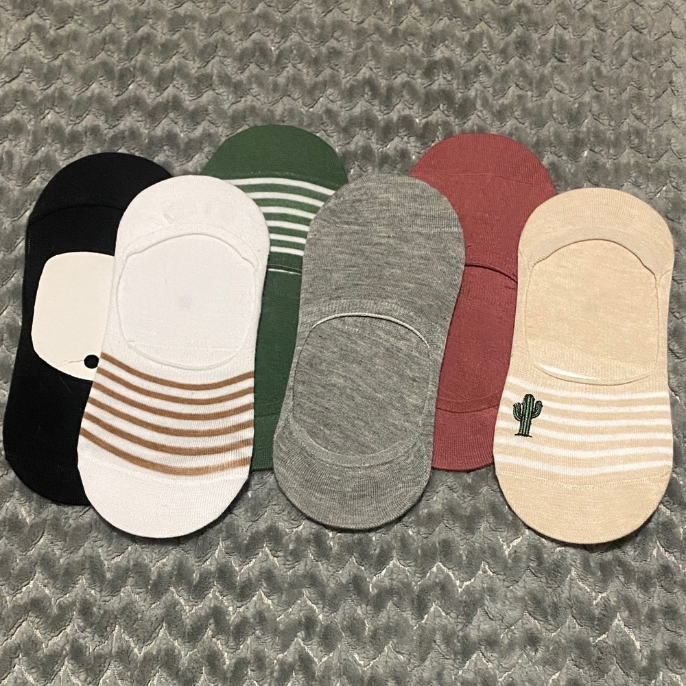 PAWZ Women's Casual No-Show Socks - Black, Green, Gray, Red, Tan